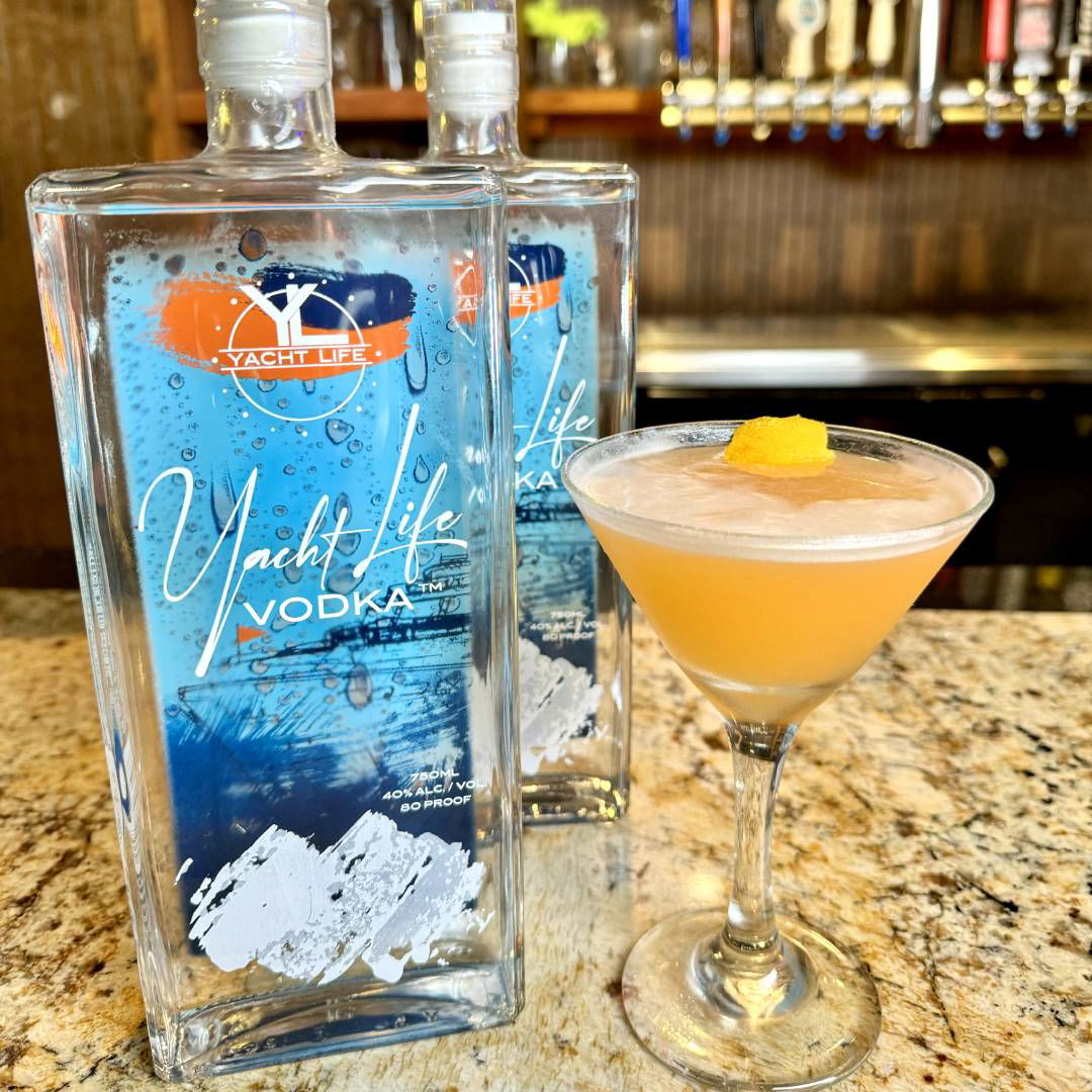 Beauty shot of a drink named "Sweet 16", created by Phil Fuentes, Yacht Life Vodka's Bartender of the Month